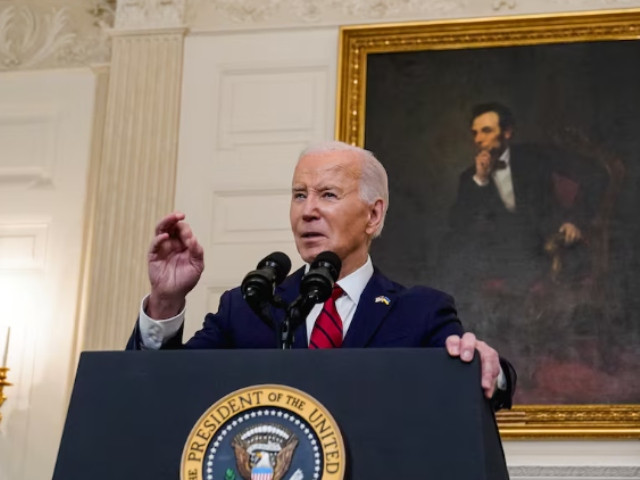 us president joe biden speaks after signing into law a bill providing billions of dollars of new aid to ukraine for its war with russia at the white house in washington us april 24 2024 photo reuters