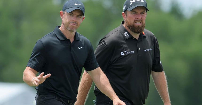 Rory McIlroy and Shane Lowry remain tied for lead in the Zurich Classic of New Orleans