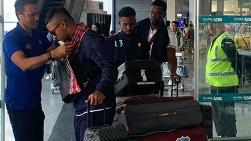 The West Indies ‘A’ team arrived in Kathmandu on Saturday to compete in a five-match T20 series against Nepal