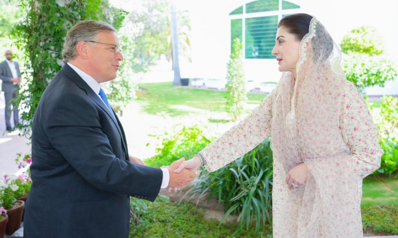 American Ambassador Donald Bloom met with Maryam Nawaz, congratulated her on being elected Chief Minister