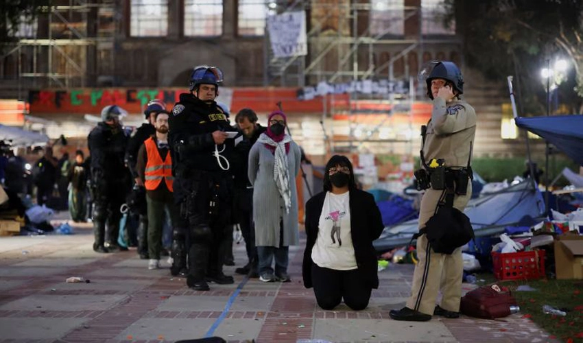 California police flatten pro-Palestinian camp at UCLA, arrest protesters